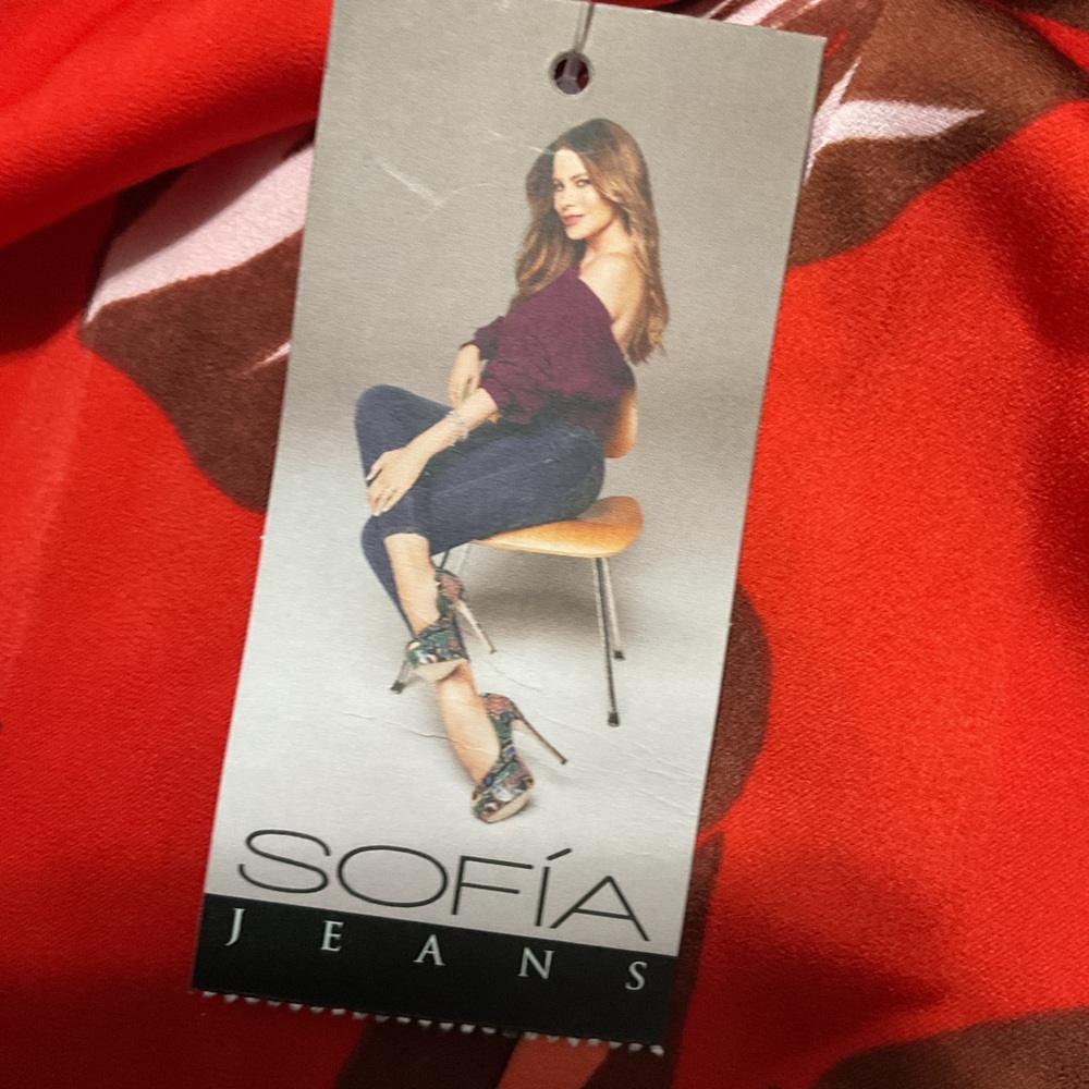 sofia by sofia vergara Red Tropical Halter Maxi Dress - Picture 9 of 12